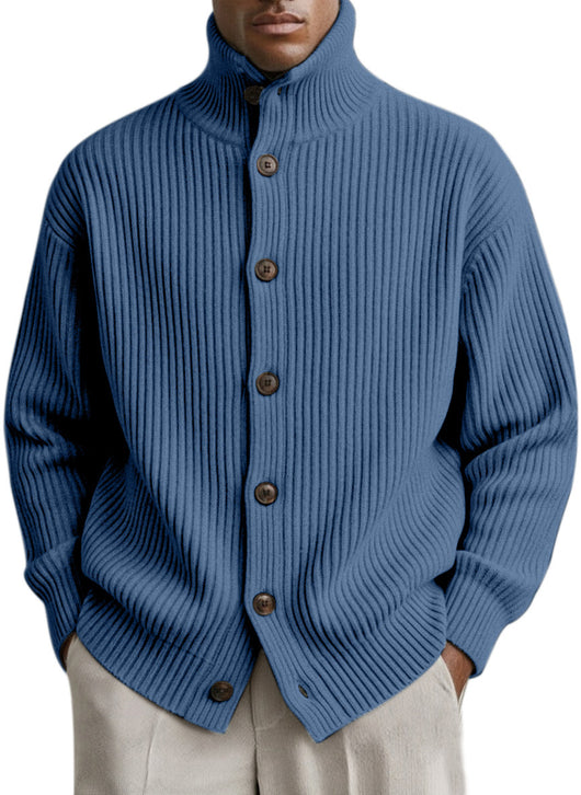 Cardigan Cuello Alto Tejido para Hombre - Image 18