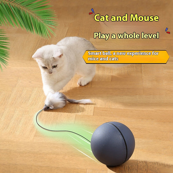 Pelota Interactiva Automática para Gatos y Perros - Juguete Inteligente con Movimiento