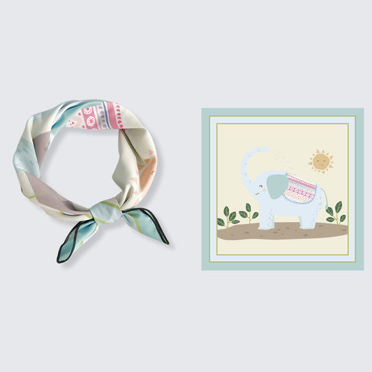 Pañuelo Estampado Primavera Otoño en Gasa Ligera