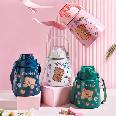 Vaso Infantil de Gran Capacidad con Pajita de Acero Inoxidable - Image 14