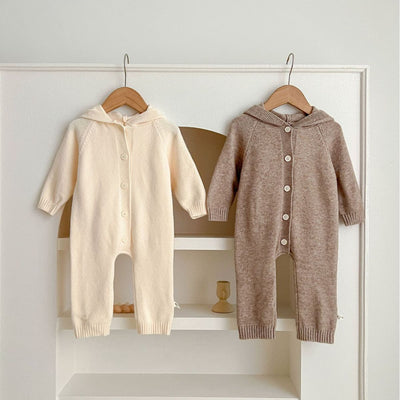 Pijama Enterizo con Capucha de Orejas de Osito Estilo Occidental - Image 5