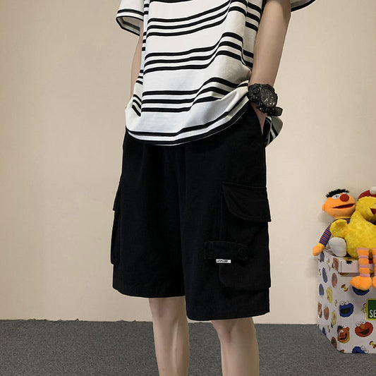 Pantalones Casuales Multibolsillo de Cinco Puntos Estilo High Street - Image 2