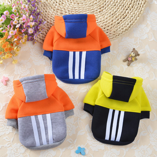 Suéter con Capucha de Forro Polar para Perros - Diseño Moderno Bicolor