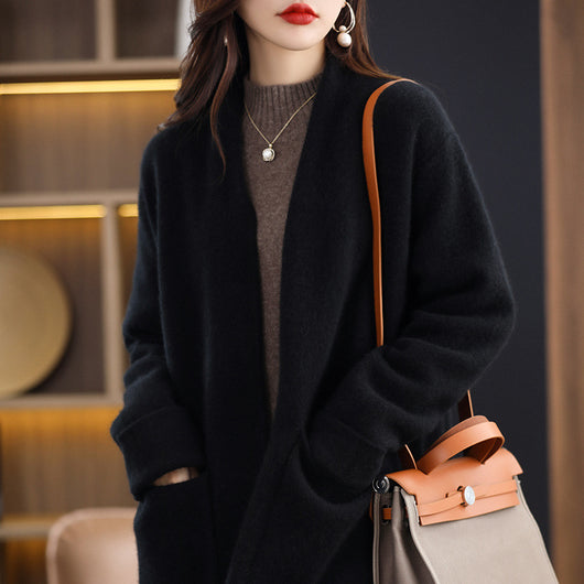 Abrigo Tejido de Largo Medio para Mujer - Colección Otoño Invierno - Image 9