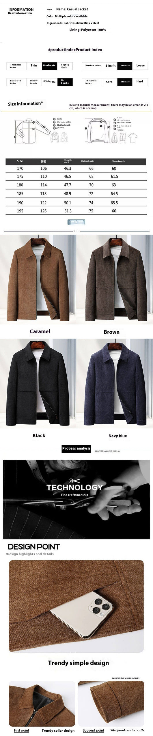 Saco Casual de Solapa para Hombre Maduro - Image 6