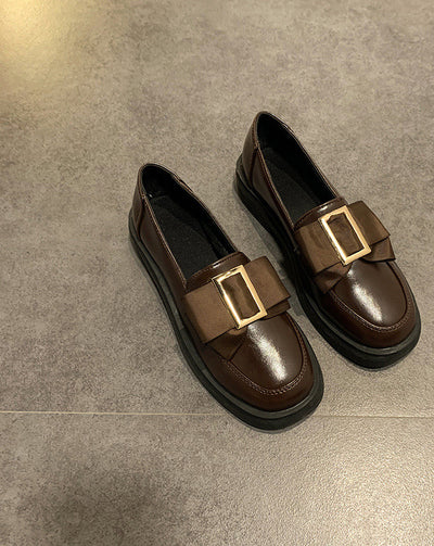 Mocasines Plataforma Mujer con Hebilla Cuadrada - Estilo Británico Elegante - Image 12