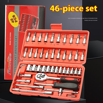 Juego de Llaves de Tubo y Trinquete Profesional para Reparaciones