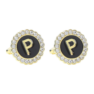 Gemelos Franceses de Diamante Redondo con 26 Letras para Hombre - Image 21