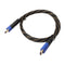 Cable de Video Macho a Macho con Conector Azul Negro y Detalles Dorados