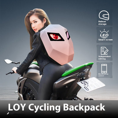 Mochila Impermeable con Casco de Motocicleta y Luz Nocturna - Image 2