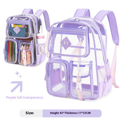 Mochila Escolar Transparente Impermeable para Primaria y Secundaria - Image 8