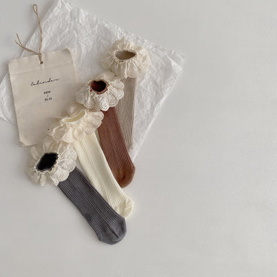 Calcetines de Encaje Morandi sin Talón - Diseño Coreano Elegante - Image 11