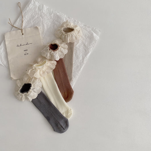 Calcetines de Encaje Morandi sin Talón - Diseño Coreano Elegante - Image 11