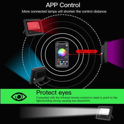 Foco LED RGB 20W Inteligente con Bluetooth, Control por Voz y Temporizador - Image 5