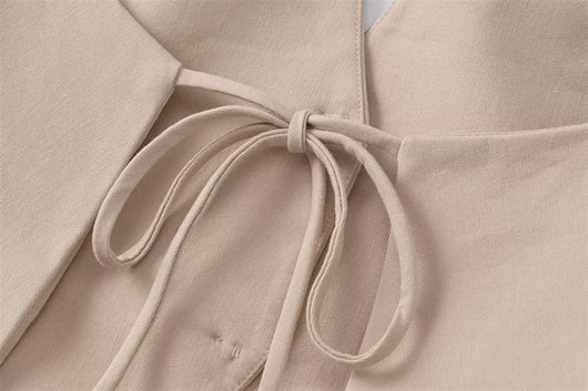 Blusa con Cuello Decorativo de Moño Estilo Europeo y Americano - Image 10