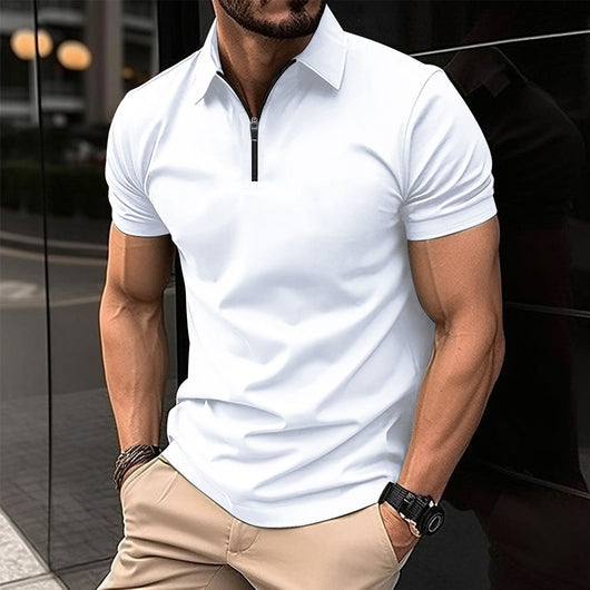 Playera Deportiva para Hombre con Cierre y Color Sólido - Verano - Image 20