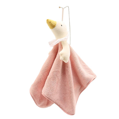 Toalla de Mano Infantil Ganso Cartoon - Algodón Coral Fleece Súper Absorbente - Image 5