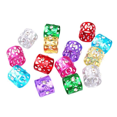 Anillos para Cabello y Pelucas con Joyas - Set de 7 Colores en Aluminio - Image 5