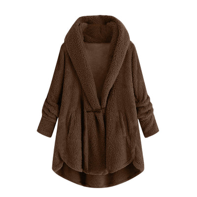 Chaqueta Casual con Capucha y Botones de Cuerno - Abrigo de Felpa Premium - Image 3