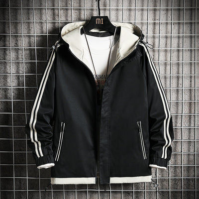 Chaqueta Cardigan de Trabajo con Capucha y Tres Barras para Hombre - Image 7