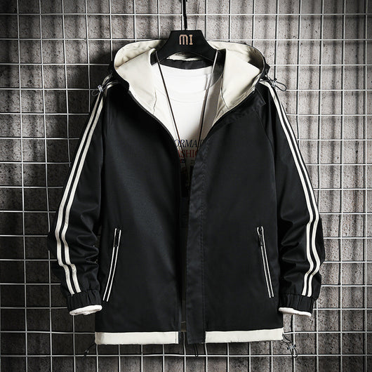 Chaqueta Cardigan de Trabajo con Capucha y Tres Barras para Hombre - Image 7
