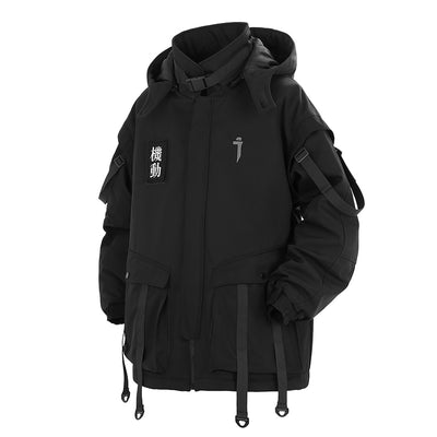 Chaqueta Funcional con Capucha y Cinta Móvil para Hombre - Algodón Invierno - Image 4