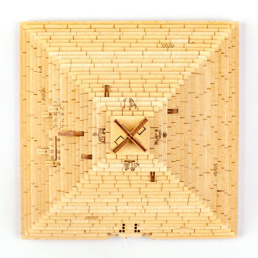 Caja de Madera Puzzle Pirámide - Desafío de Ingenio - Image 2