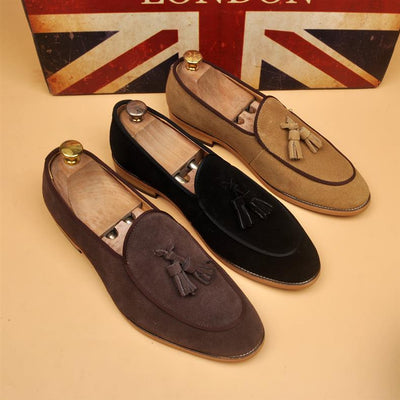 Mocasines Hombre Respirable Punta Afilada Estilo Británico Clásico - Image 31