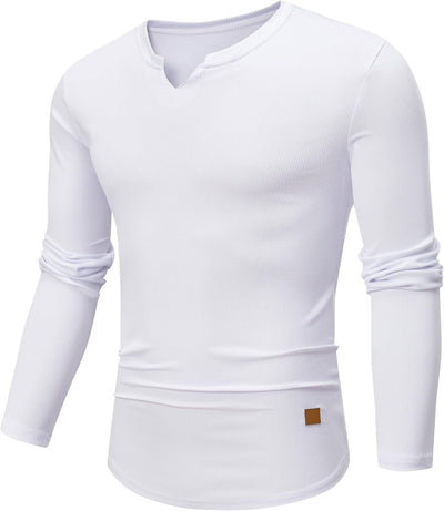 Camiseta Manga Larga Hombre Otoño Invierno - Diseño Sólido Casual - Image 35