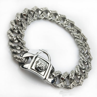 Collar Cadena de Acero Inoxidable con Calavera para Perro - Image 8
