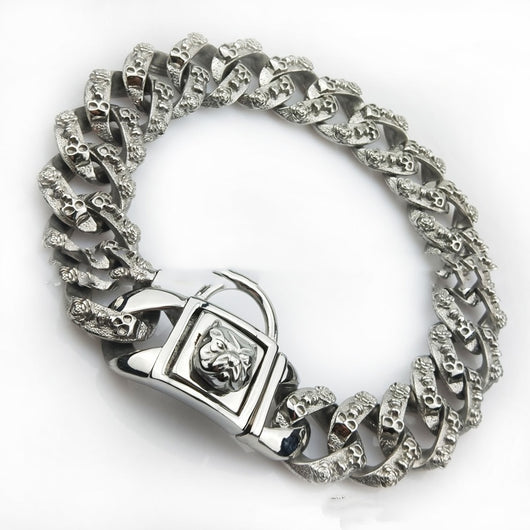 Collar Cadena de Acero Inoxidable con Calavera para Perro - Image 8