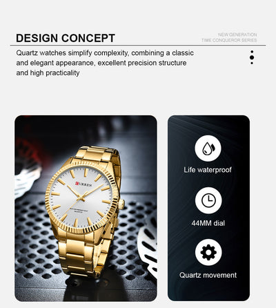 Reloj Empresarial Impermeable para Hombre con Correa de Pasador - Image 7
