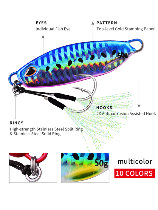 Señuelo Metálico Sumergible de Largo Alcance para Pesca - Image 20