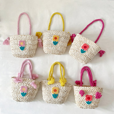 Bolsa Mensajera Infantil Tejida a Mano en Fibra Natural - Image 2