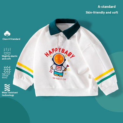 Camisa Infantil Primavera Otoño con Cuello Solapa - Image 10
