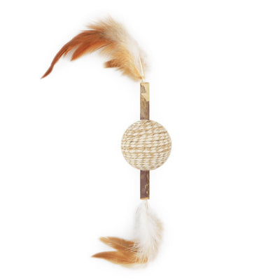 Juguete Interactivo para Gatos con Plumas y Cuerda de Cáñamo - Image 5