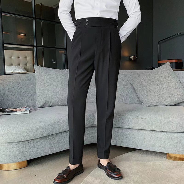 Pantalones Cropped Casuales de Corte Recto para Hombre
