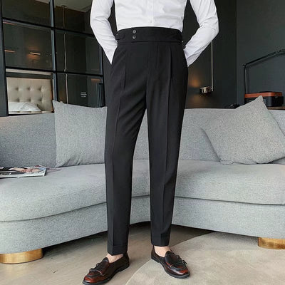 Pantalones Cropped Casuales de Corte Recto para Hombre