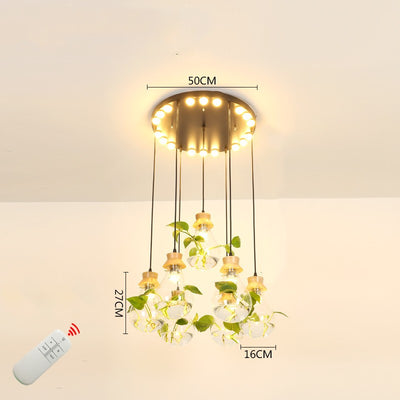 Lámpara Acuario de Cristal para Sala - Decoración Moderna con Plantas Acuáticas - Image 9