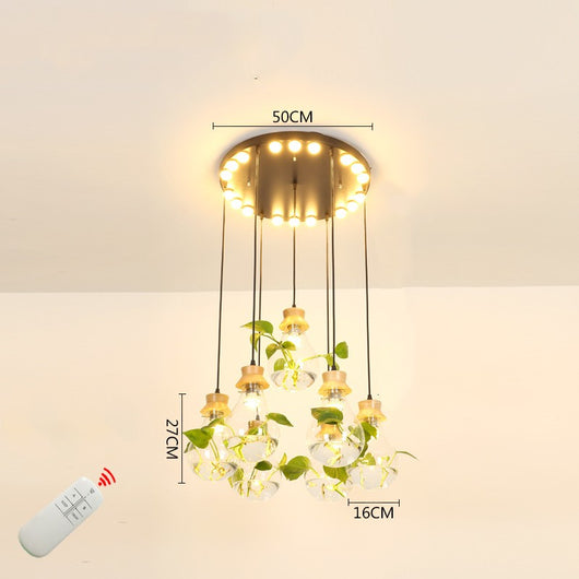 Lámpara Acuario de Cristal para Sala - Decoración Moderna con Plantas Acuáticas - Image 9