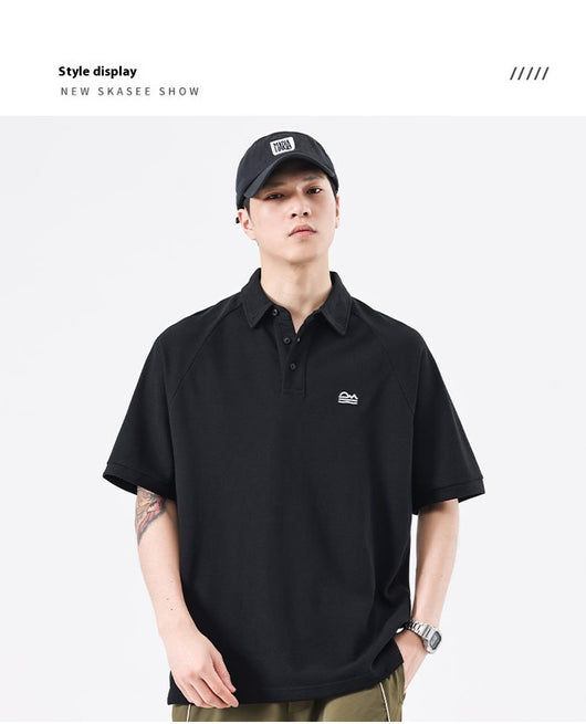 Polo Deconstruido con Costuras Americanas de Manga Corta para Hombre - Image 18