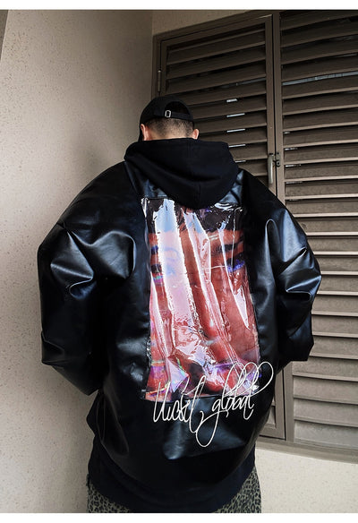 Chaqueta de Plumón Blanco Estilo Americano con Detalles de Cuero PU - Image 48