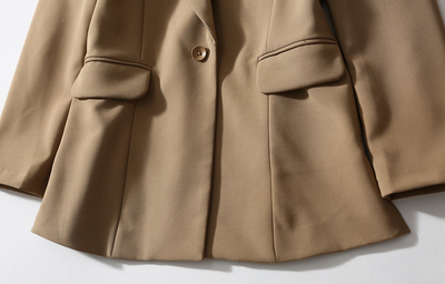 Blazer Suelto de Botón Único Antiedad para Mujer - Casual y Elegante - Image 12