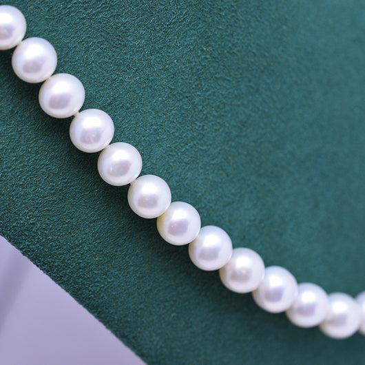 Collar de Perlas de Agua Dulce con Cuentas Brillantes para Mujer - Image 3