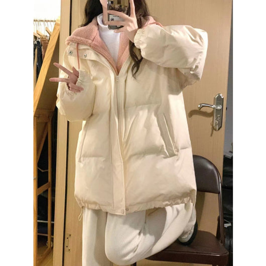 Abrigo Acolchado Doble Tela con Capucha para Mujer - Chaqueta Térmica Gruesa - Image 5