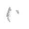 Aretes Asimétricos de Plata Pura Diseño Nicho Tendencia