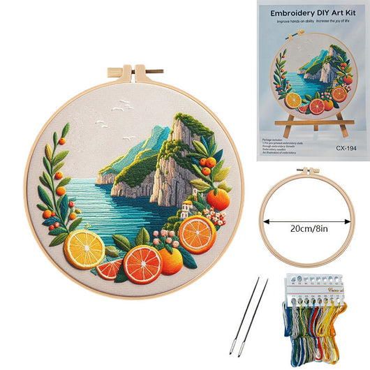 Kit de Bordado Europeo Primavera-Verano: Colección Montaña y Costa - Image 4