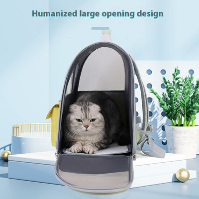 Mochila Transparente para Gatos de Gran Capacidad con Lona - Image 3