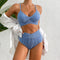 Bikini Dos Piezas Diseño Rayas Hundidas - Traje de Baño Moderno