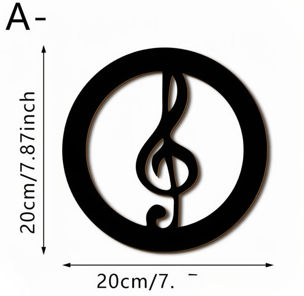 Decoración de Pared Musical en Madera - Notas Negras - Image 7